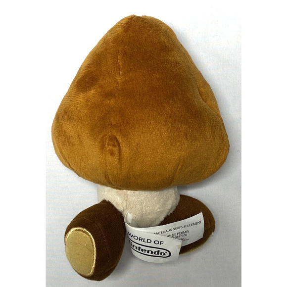 Super Mario Goomba Plush World Of Nintendo Open Mouth Angry Face Jakk Pacific - Picture 4 of 8